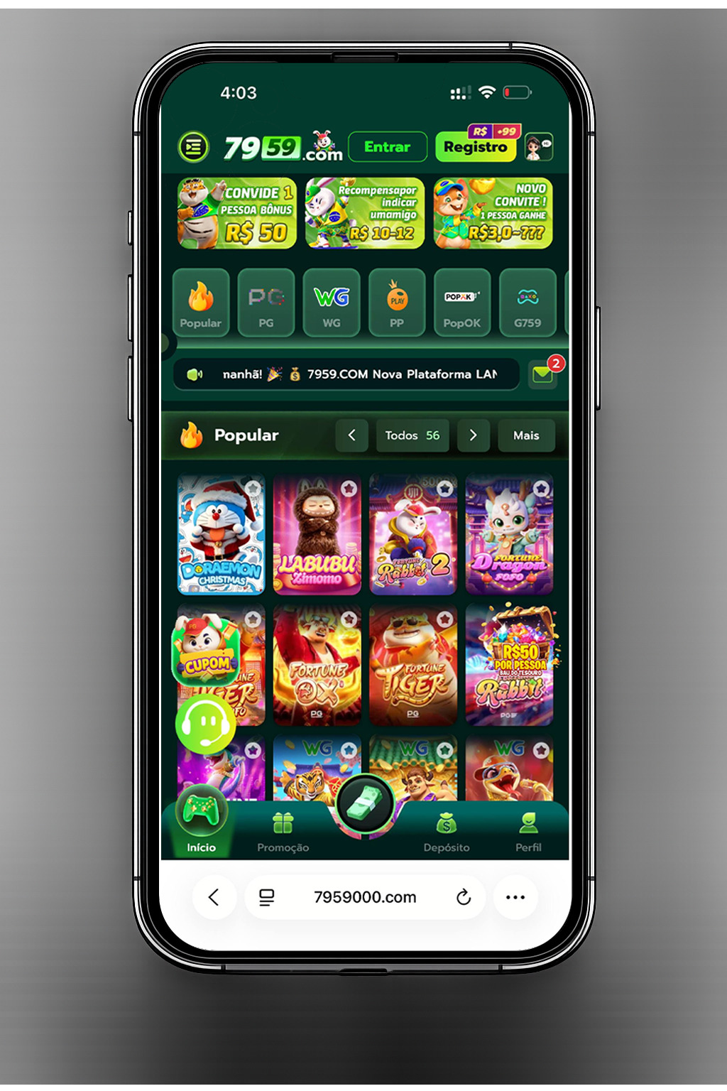 jogos de cassino pagando 